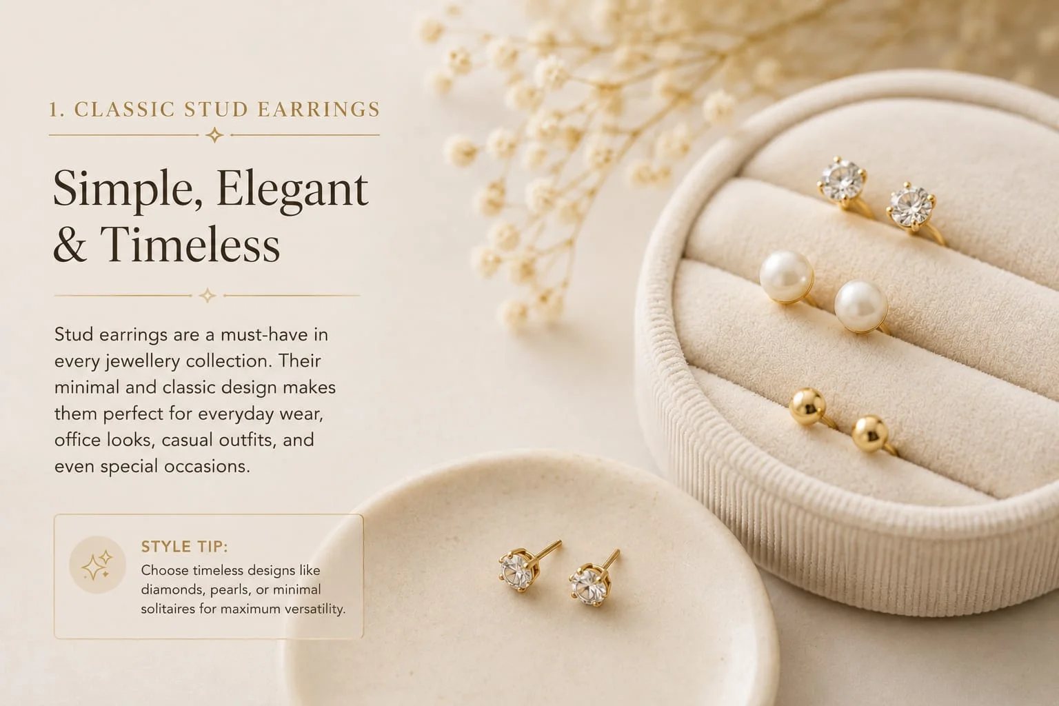 Classic Stud Earrings Timeless Jewellery